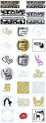 £5.47 • Buy Designer Wedding Stickers Bridal Invitation Seals Sticker Gold Silver  X 50