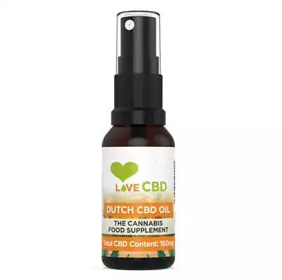 CBD Oil 150mg Dutch Spray Broad Spectrum Love CBD 20ml Vegan Olive Supplement • £9.99