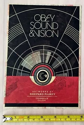 Shepard Fairey Obey Sound And Vision London Stolen Space Show Flyer Invite 2012 • £10