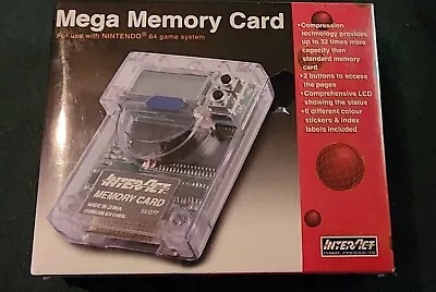 ULTRA RARE Mega Memory Card For Nintendo 64 (Sealed) • $300