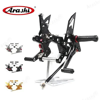 For Kawasaki NINJA ZX6R ZX636 2007 2008 Adjustable Footrests Foot Pegs Rearsets • $146.82