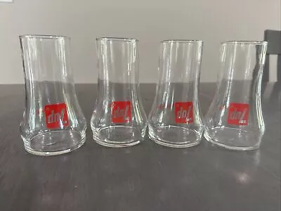 Vintage 7UP Glass The Uncola Upside Down Drinking Glasses - 1970’s Set Of 4 • $17.50