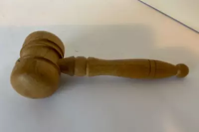 £10 • Buy Vintage Turned Wood Auction Gavel Masonic Judge Court Wooden Hammer