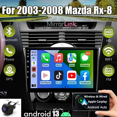 For 2003-2008 Mazda Rx-8 Android 13 Apple Carplay Car Stereo Radio Gps Navi WIFI • $134.02