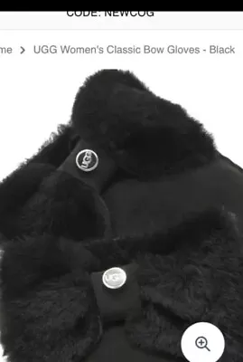 Genuine Black Sheepskin Ugg Gloves  Size S • £9