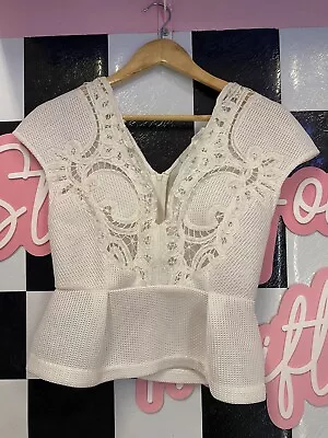 Alice McCall White Lace Top Size 6 • $20