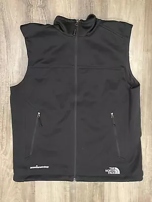 North Face Men's Black Windwall Softshell Full Zip ACCENTURE LOGO Vest Size M • $39.99