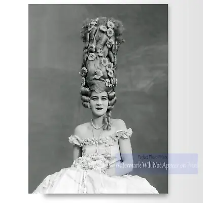 Vintage 1920s Hairstyling Exhibition Woman With Beehive Hairdo -Photo Print • $4.95