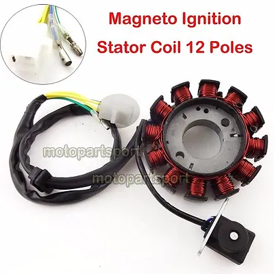 Magneto Ignition Stator Coil 12 Poles For GY6 125cc 150cc Moped Scooter ATV Quad • $29.94
