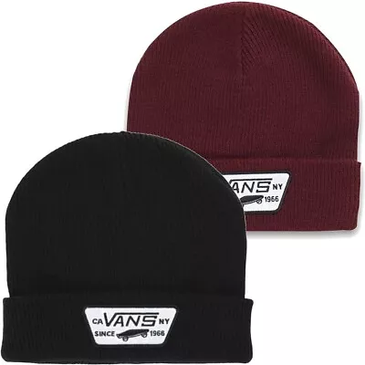 Vans Off The Wall Men's Milford Retro Patch Skull Cuff Beanie • $19.99