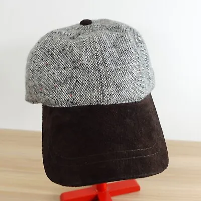 Vintage Woolrich Hat Wool Baseball Cap Mens Brown Gray Ball Cloth Strap Buckle • $38.88