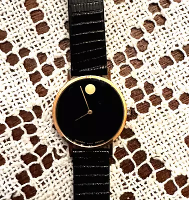 Vintage Mens Movado 14k Gold Museum Watch  Excellent Condition By Original Owner • $850