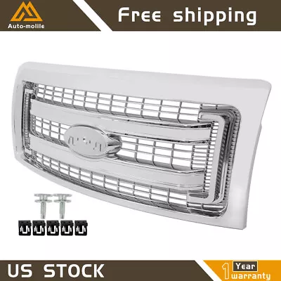 For 2009-2014 Ford F150 Front Upper Bumper Chrome Replace Grille DL3Z-8200-DA • $246.83