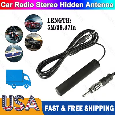 Car Radio Stereo Hidden Antenna Stealth FM AM For Vehicle Truck Motorcycle Boat • $6.90