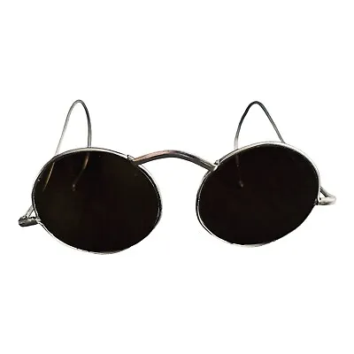 Antique Wilson Wire Frame Tinted SunGlasses Steampunk John Lennon-style Safety • $22.99
