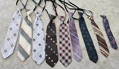 Lot ZIPPER Vtg Retro 4  Wide Polyester Necktie Tie Stripe Plaid DAD Craft Cutter • $7.50