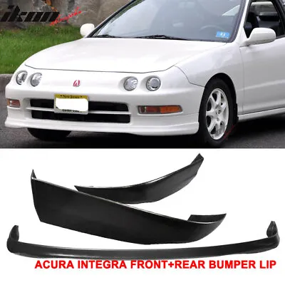 Fits 94-97 Acura Integra Hatchback Front Bumper Lip + Rear Side Apron Splitter • $126.99