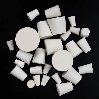 26 Pack Solid Rubber Stopper White Lab Plug 000# - 8# Sizes Assortment 11 • $12.95