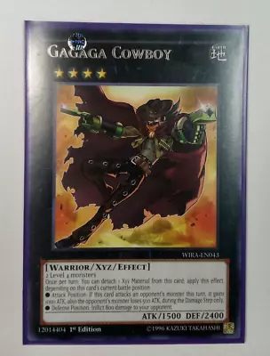 Yugioh Gagaga Cowboy WIRA-EN043 Rare 1st Edition • $4.99