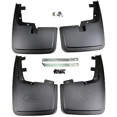 NEW OEM 15-20 Ford F-150 Front And Rear Mud Flaps SET Splash Guards W/o Flares • $115.78
