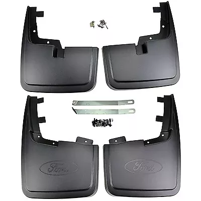 NEW OEM 21-24 Ford F-150 Front Rear Mud Flaps SET Splash Guards No DRILL Kit • $105.89