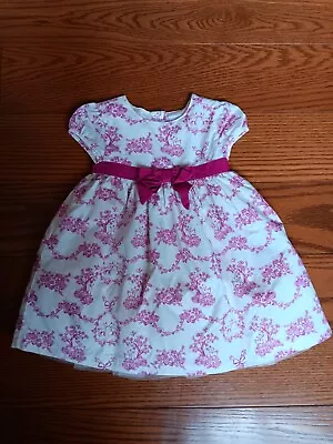 Gymboree Pink Deer Flowers W/Bow Spring/Holiday/Easter Dress Girls 12-18 Mos • $24