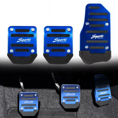 3pcs Blue Non Slip Accessories Car Pedal Pad Cover Universal Auto Interior Decor • $15.10