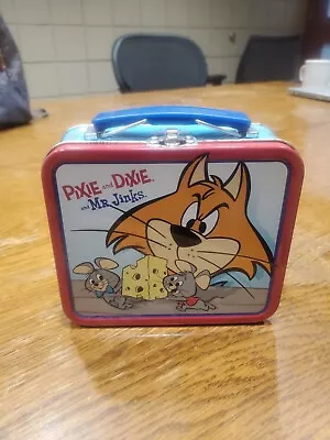 Vintage Metal Tin Lunchbox Pixie And Dixie And Mr Jinks 5.5”x4.5 Hanna-Barbera • $15