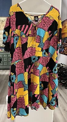 Disney Sally Patchwork Dress  Pajama COSPLAY 5 5X Rayon Zipper • $10