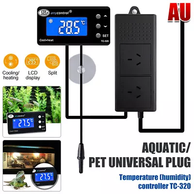 LCD Digital Reptile Thermostat Fish Day/Night Dimming Timer Temp Controller UK • £27.99