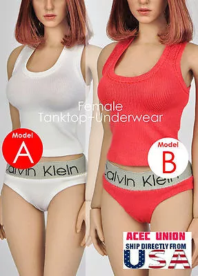 1/6 Women Tank Top & Underwear For Hot Toys Phicen Kumik Female Body USA SELLER • $12.59