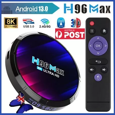 2023 Upgraded H96 MAX Smart Android 13.0 TV Box Quad Core 8K HD Stream Player • $43.89