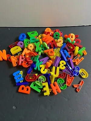 $12.99 • Buy Large Group Of Magnetic Alphabet Letters & Numbers Lot Of 110+