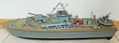 £56 • Buy Vintage Motor Torpedo Boat Model LARGE 93 Cm Spectacular