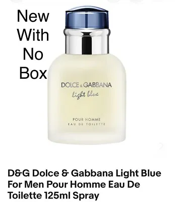 D&G Dolce & Gabbana Light Blue For Men Pour Homme Eau De Toilette 125ml Spray • £39.99