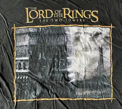 Lord Of The Rings Two Towers Tshirt Medium Frodo Hobbit Sauron • £5