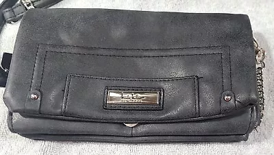 NWT Nicole Miller Black Faux Leather W/ Silver-tone Hardware Crossbody Purse • $14.99