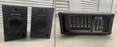 Kustom KPM6160 Powered Mixer & Pair (2) Of Optimus 8 Ohms 10” PA Spea • $298