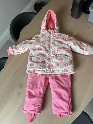 Zara Baby Girls Snowsuit Ski Suit Jacket And Sallopettes Age 3-4 Years  • £8.79