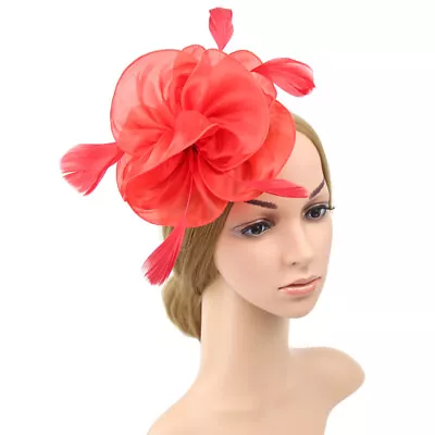 Large Elegant Headband & Clip Fascinator Wedding Hat Races Royal Ascot Aliceband • £6.04