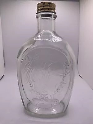 Vintage Log Cabin Syrup Glass Bottle Jar Embossed Indian • $12.88