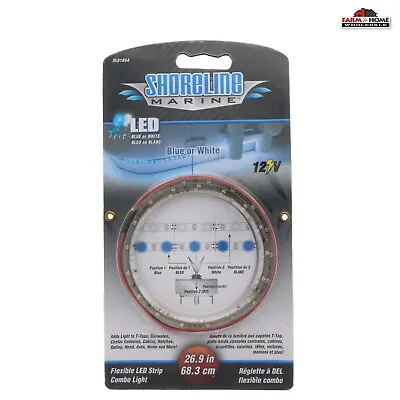 Shoreline Marine 12 Volt LED Flexible 26.9 In Strip Blue/White Combo Light ~ New • $8.37