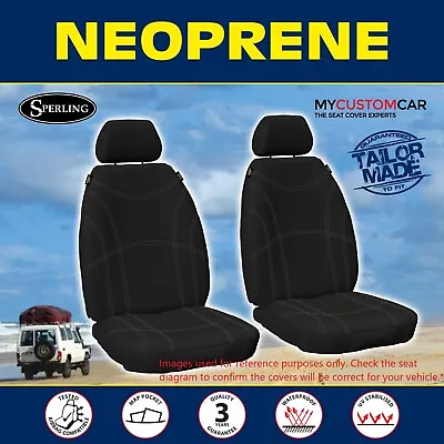 Holden Colorado RC Dual Single Space 2008-2012 Custom Neoprene FRONT Seat Cover • $169