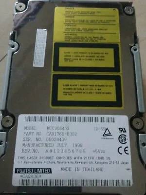 Fujitsu Magneto-optical Disk Drive MO MCC3064SS 640M SCSI Interface 50-pin • £60