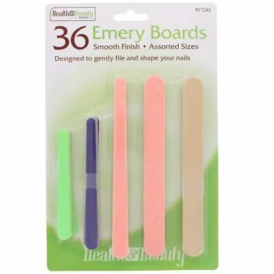 36 Emery Boards Nail Files Professional Double Sided Manicure Pedicure Nail File • £2.89