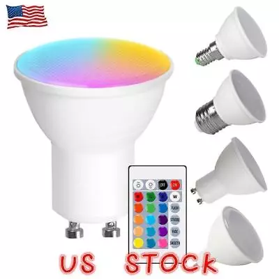 E26/E27 E14 GU10 MR16 RGBW Bulb LED Spot Light 16 Colour Changing Remote Control • $15.69