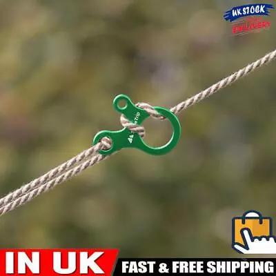 10Pcs Camping Tent Rope Tensioner 3 Hole Buckle Camping Tent Accessories (Green) • £6.09