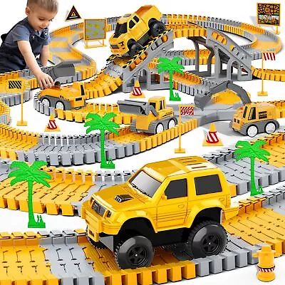 Kids Toys 253 PCS Construction Race Tracks Toy For 3 4 5 6 7 8 Year Old • $24.09