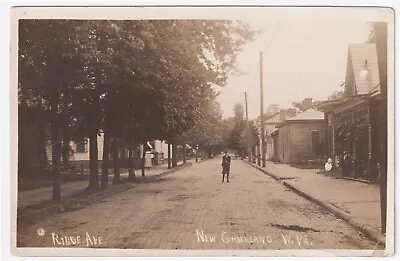 WEST VIRGINIA NEW CUMBERLAND RIDGE AVE REAL PHOTO 19111 MISS WILDE McKEES ROCKS. • $65