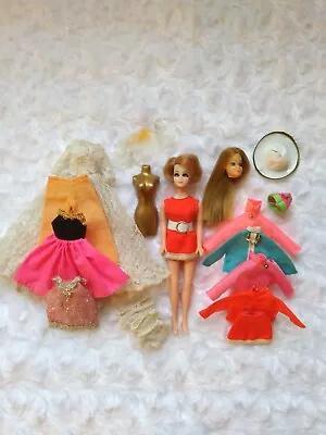 Vintage Topper Dawn Doll Lot~ *FLAWS* Jessica Doll..Dawn Head..Clothing+Extras!~ • $31.99